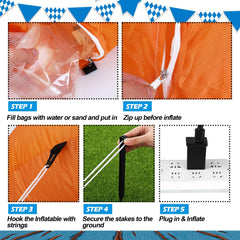 MiniInflat inflation scene with included blower for fast, tool-free setup benefit