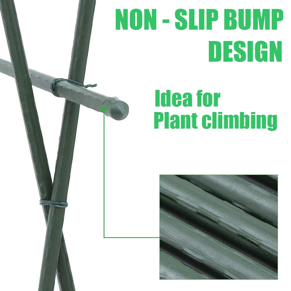 Mininfa stakes placed in garden bed boosting plant stability
