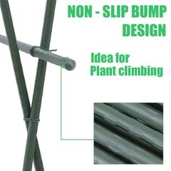 Mininfa stakes placed in garden bed boosting plant stability