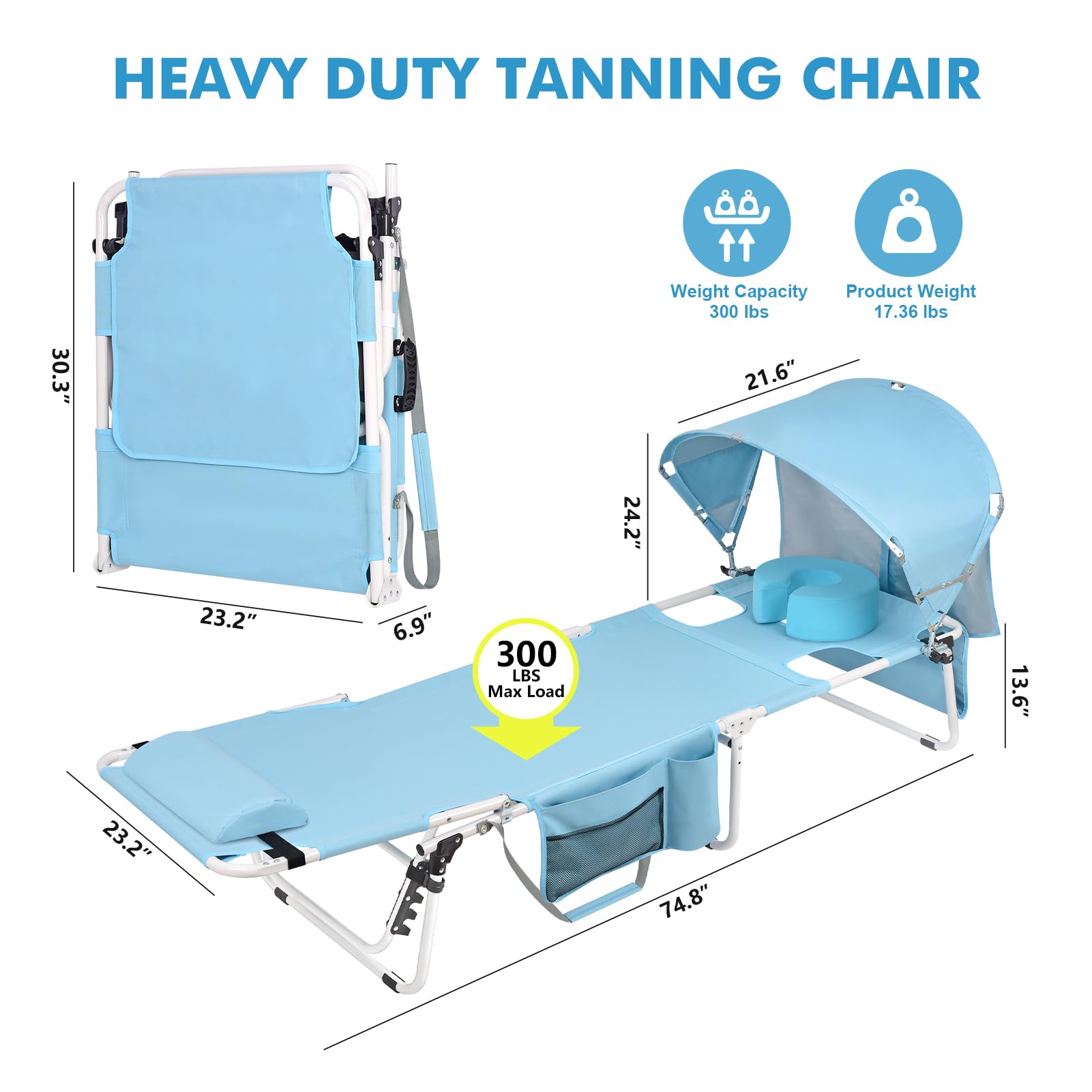 Minndudu canopy close-up demonstrating adjustable tilt and sun protection