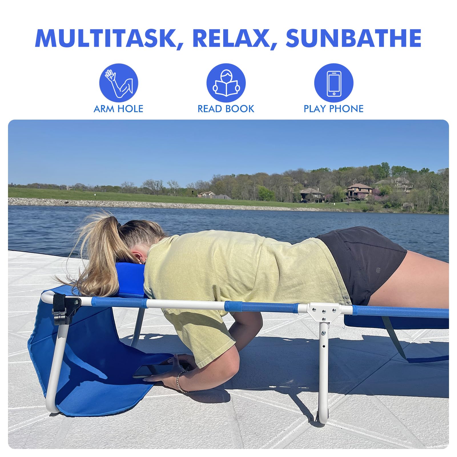 Minndudu footrest and dual leg support positions, customizable comfort