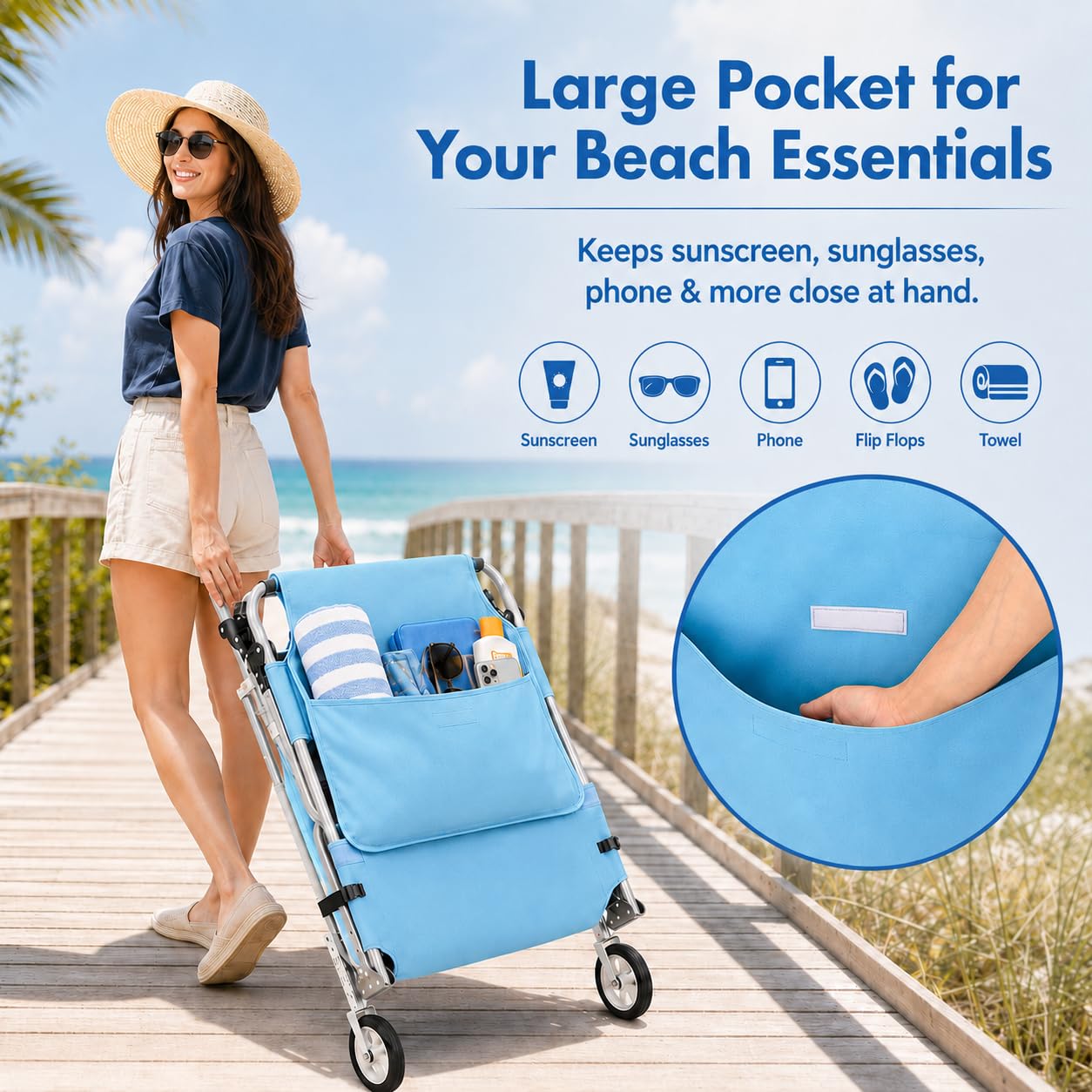 Minndudu next to beach bag for scale and effortless portability