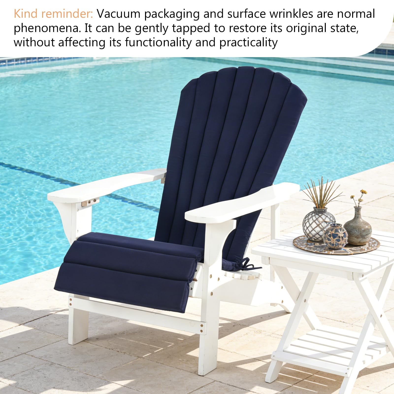 Minventiss cushion on a folded patio chair demonstrating broad compatibility
