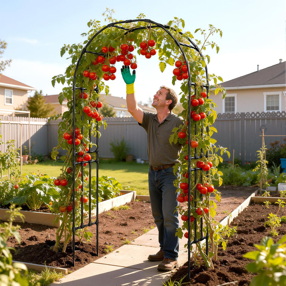 Miory arch frame closeup highlighting sturdy 20mm steel for stable support