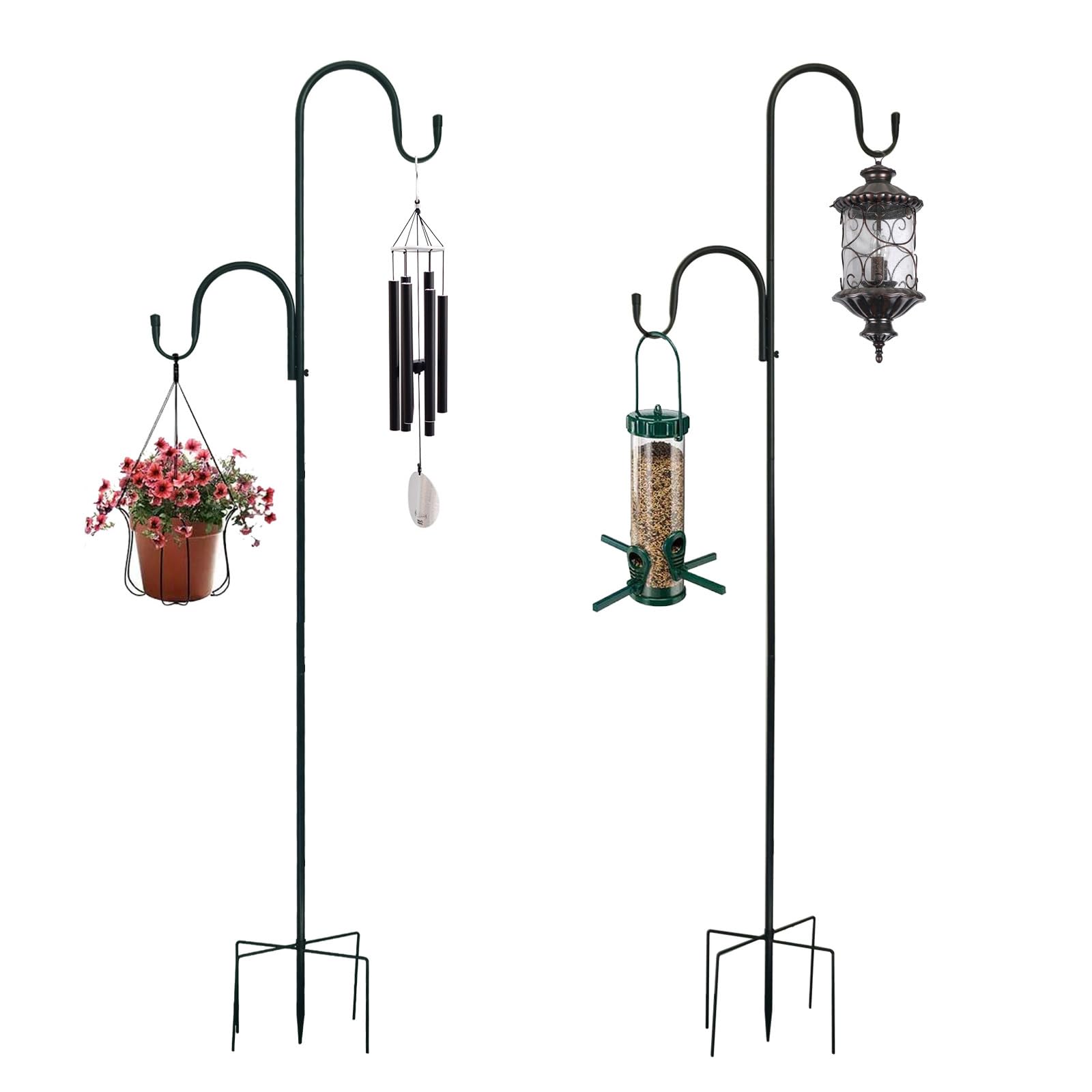 MIPON front view double shepherd hooks showing sturdy hanging options and balance