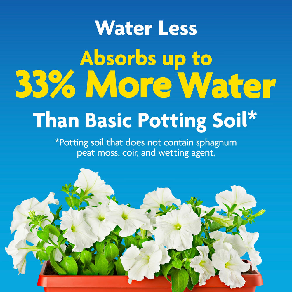 Miracle-Gro potted flowers grown fuller to show improved plant growth