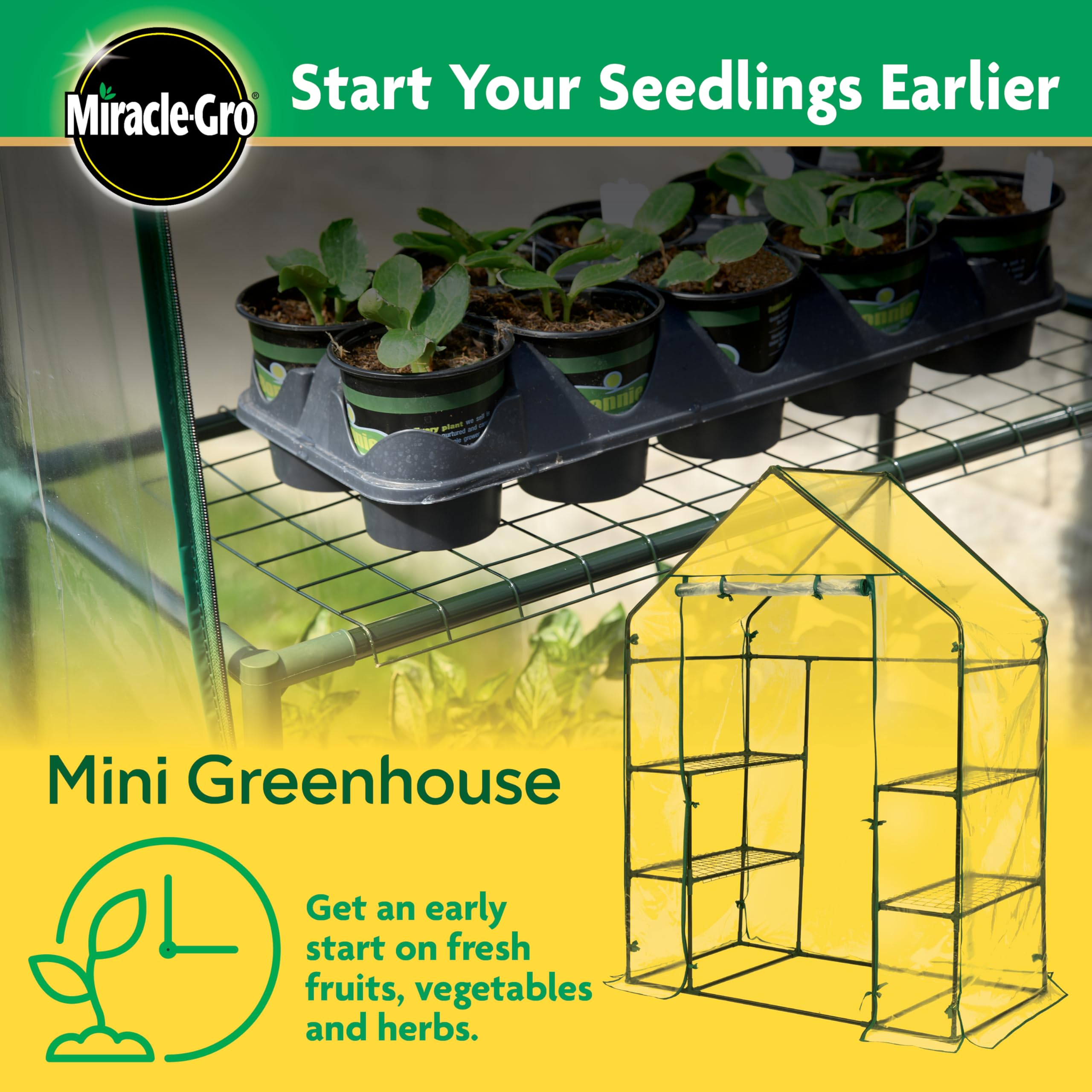 Miracle-Gro steel frame joint close-up demonstrating durable rust-resistant construction