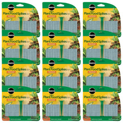 Miracle-Gro paquete frontal mostrando 12 paquetes y 48 espigas, conveniencia instantánea