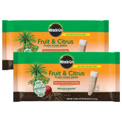 Miracle-Gro front packaging showing spikes and product benefits