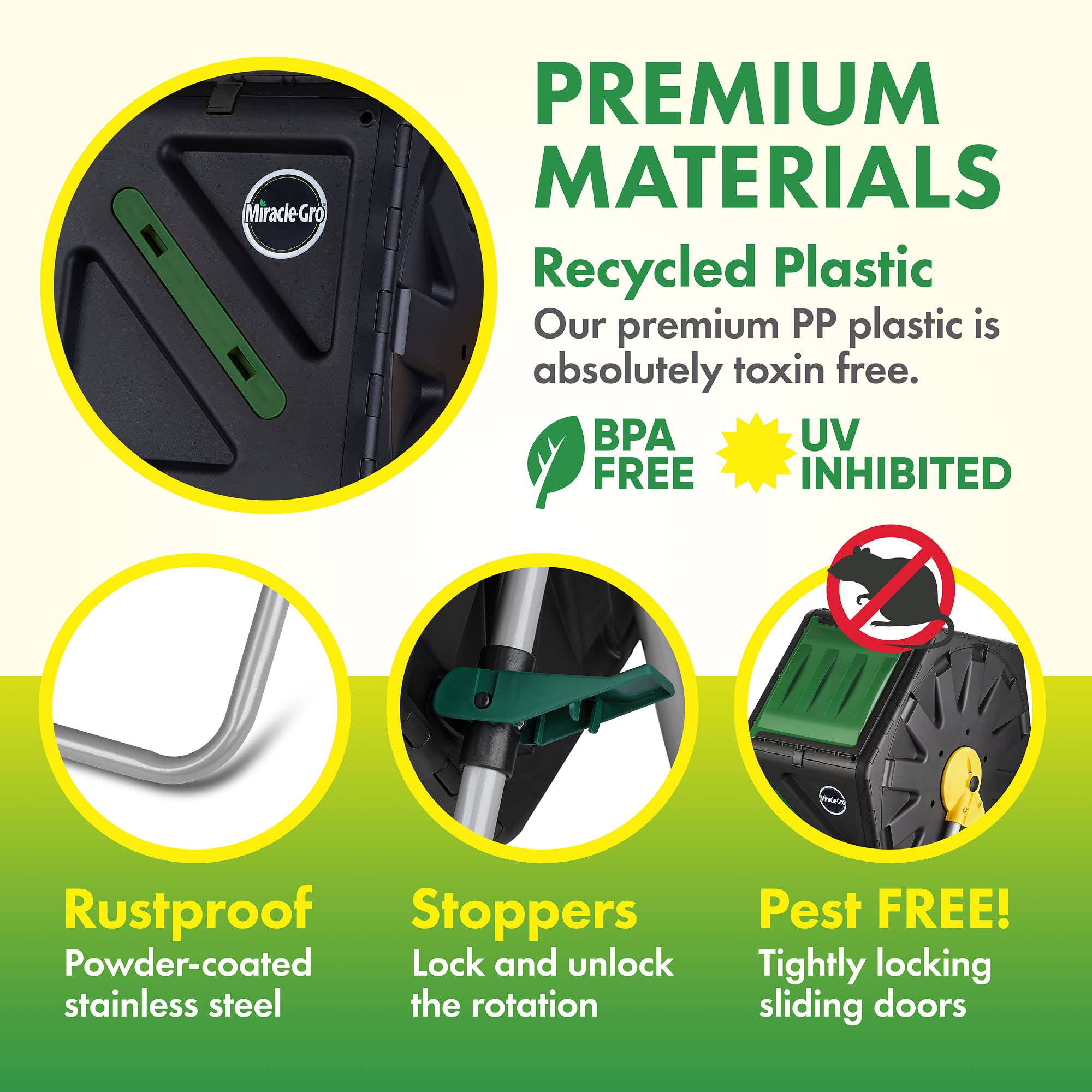 Miracle-Gro included garden gloves and accessories for safe handling