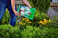 Miracle-Gro granular texture close-up showing evenly spread slow-release particles