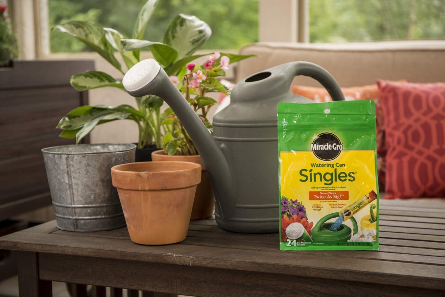 Miracle-Gro label and instructions close-up for clear application guidance