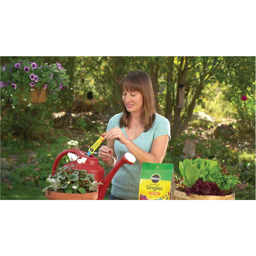 Miracle-Gro used in a garden setting showing neat, no-mess feeding