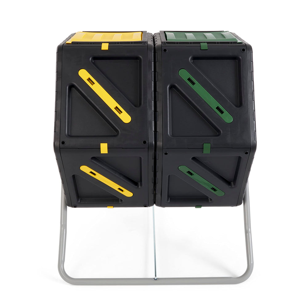 Miracle-Gro loading chamber with kitchen and yard scraps showing balanced feedstock benefit