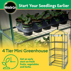 Miracle-Gro close-up of clear PVC cover highlighting UV protection and waterproof benefit