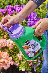 Miracle-Gro next to a planter to show size and coverage benefit