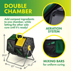 Miracle-Gro open sliding door revealing chamber interior for quick loading and unloading