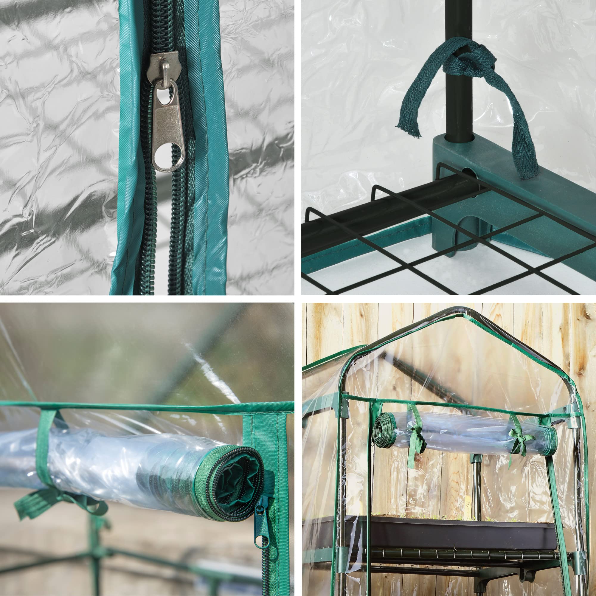 Miracle-Gro powder-coated steel frame detail displaying rust-resistant durability