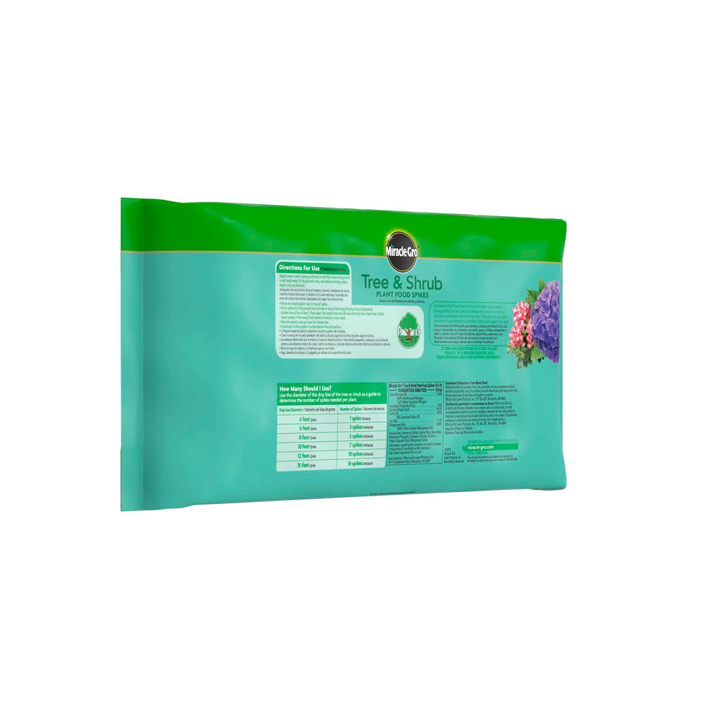 Miracle-Gro two-pack box opened revealing 12 total plant food spikes convenience