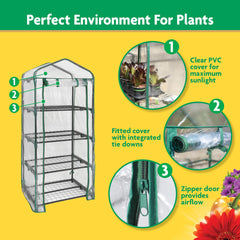 Miracle-Gro wire mesh shelf detail showing sturdy support and improved drainage