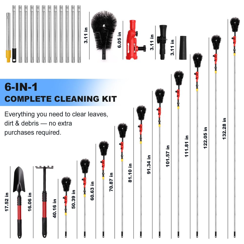 Mirenelle brush head close-up with stiff bristles removing compacted debris effectively