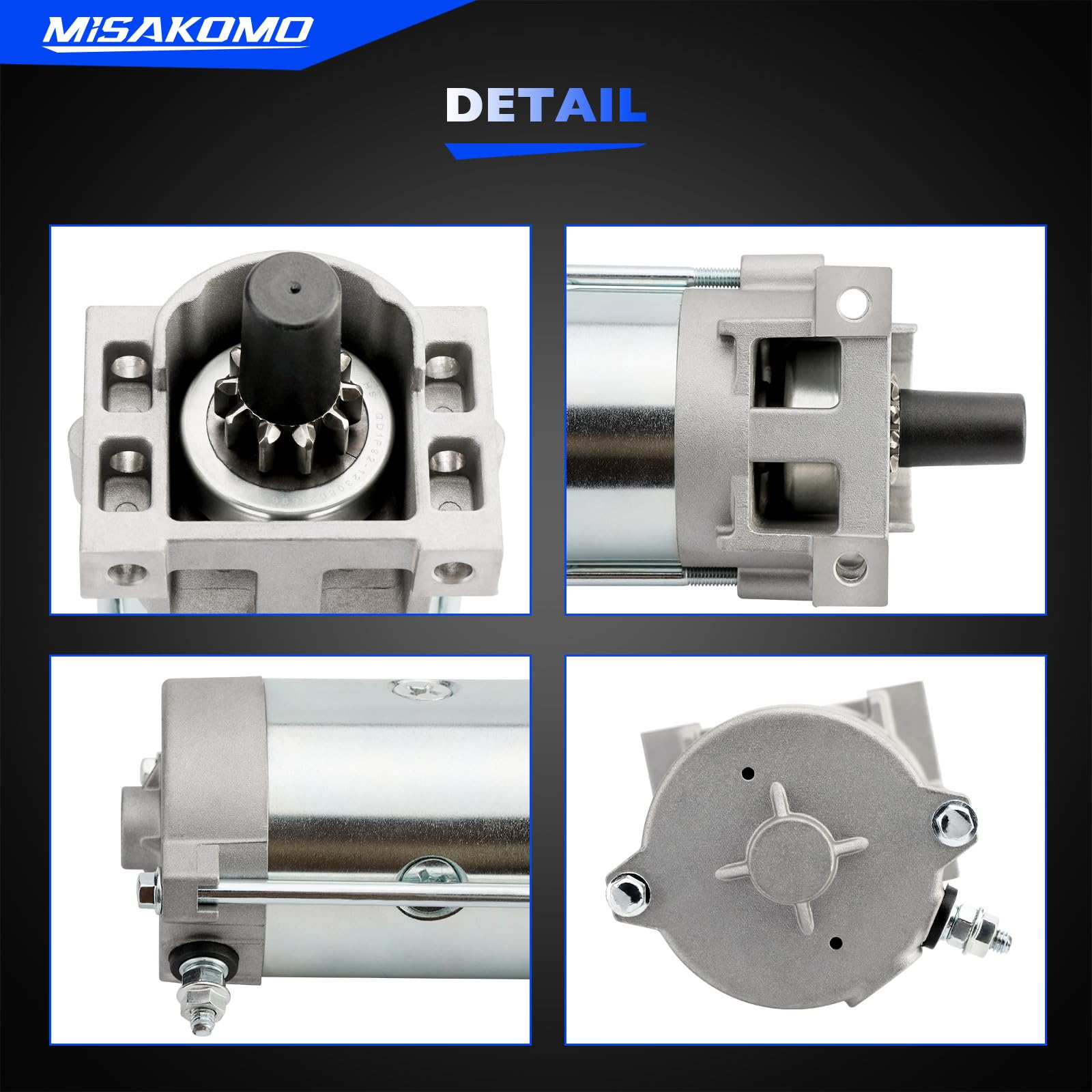 Misakomo starter close-up on gear for smooth engagement and quiet starts