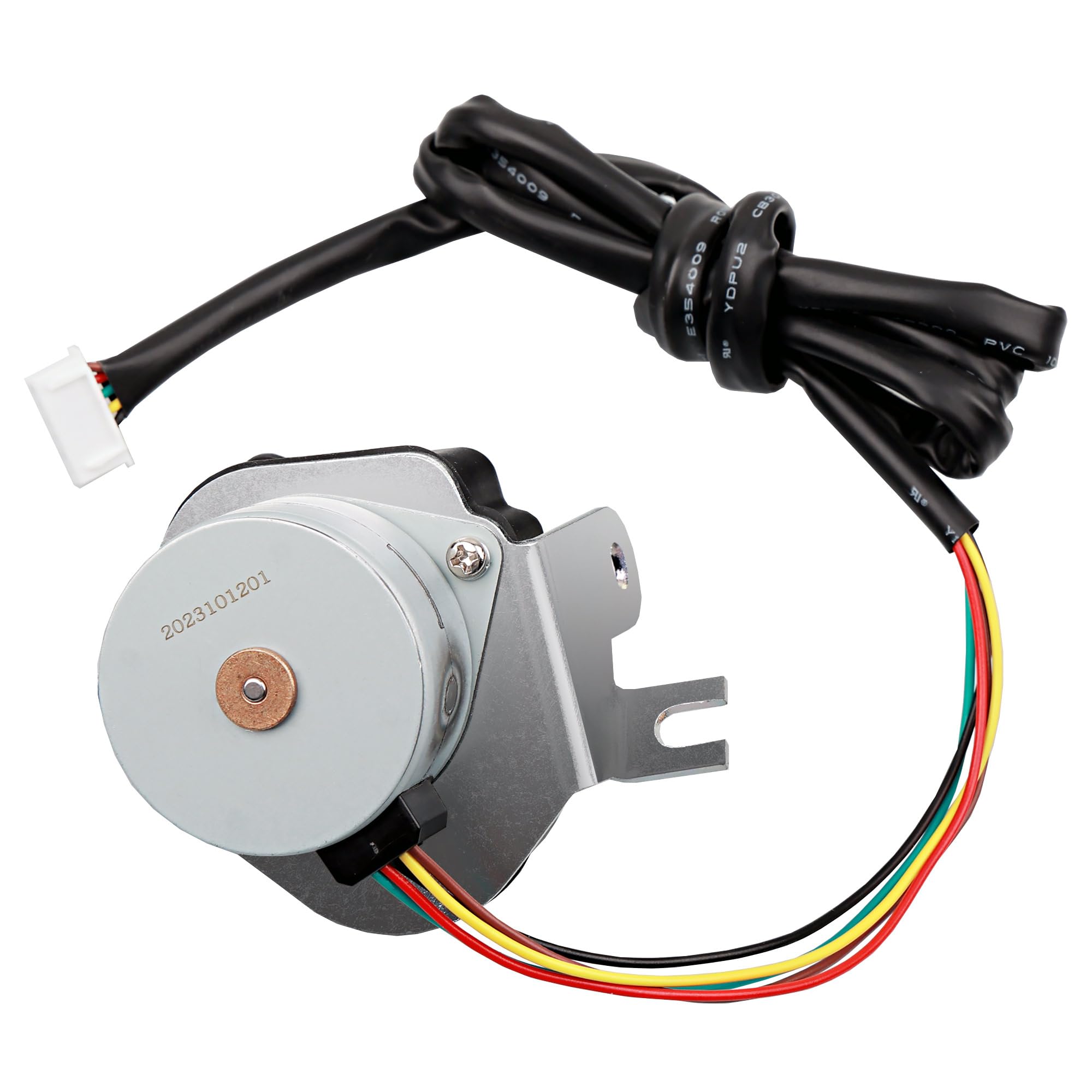 Misakomo stepper motor front assembly showing mounting points and connector for easy replacement