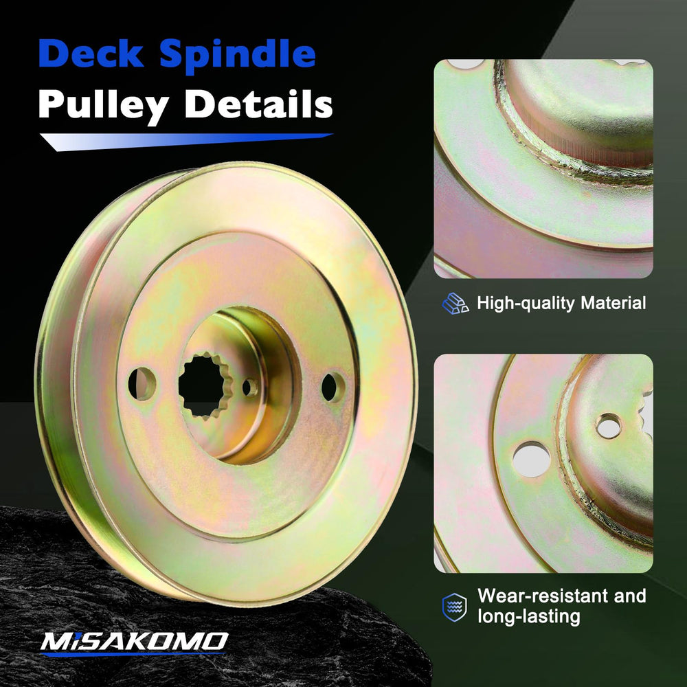 Misakomo three pulleys displayed for scale to simplify part replacement