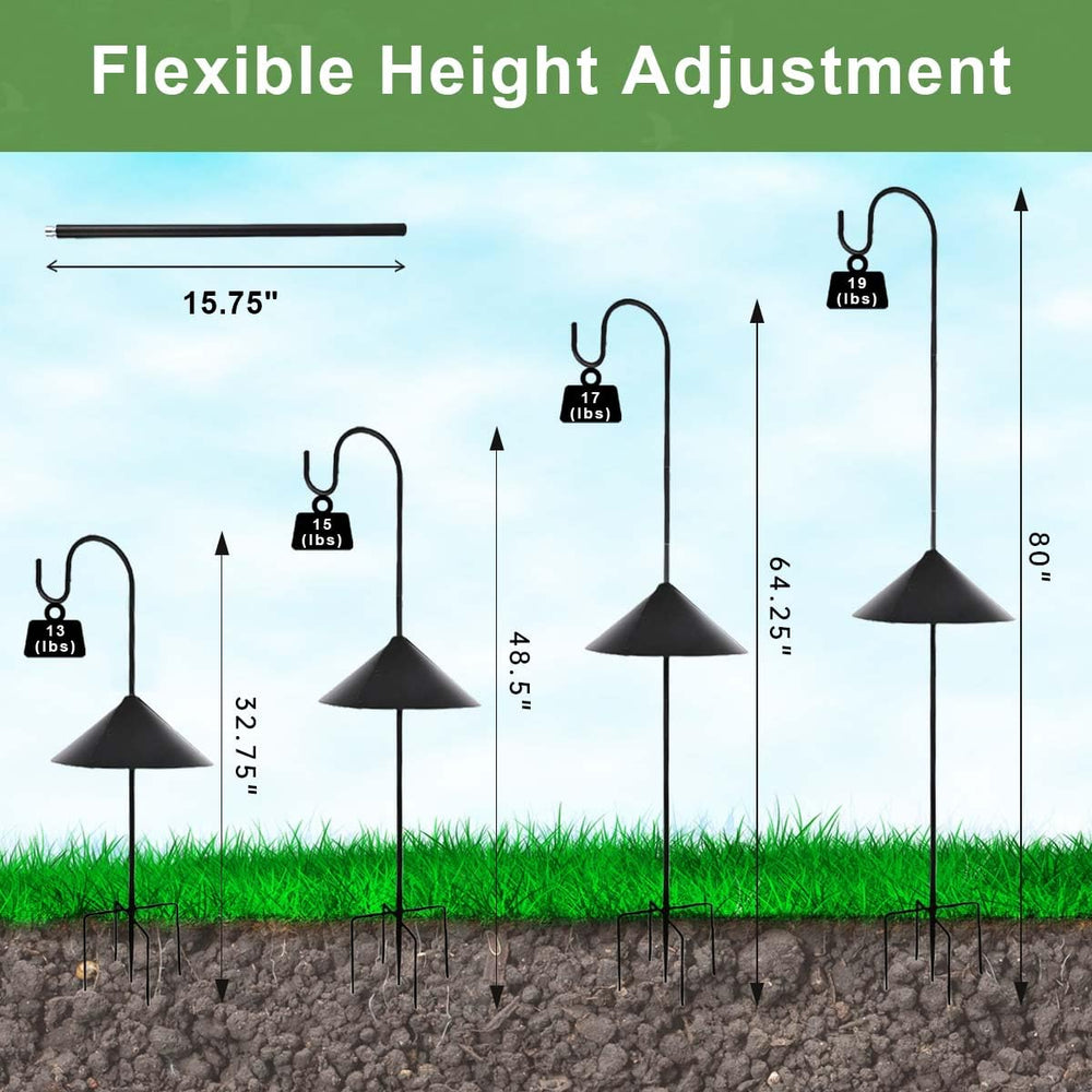 MISPACIO five-prong base inserted in ground showing firm anchoring benefit