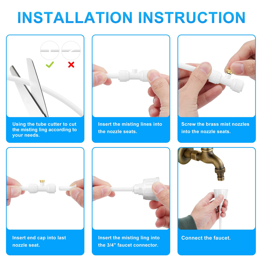 MISSIGO white tubing and PE antioxidant adapters laid out to show complete kit