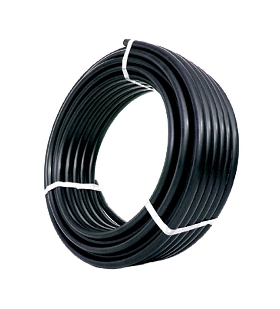 Mister Landscaper front view of 50-ft roll showing length and packaging, durable supply line benefit