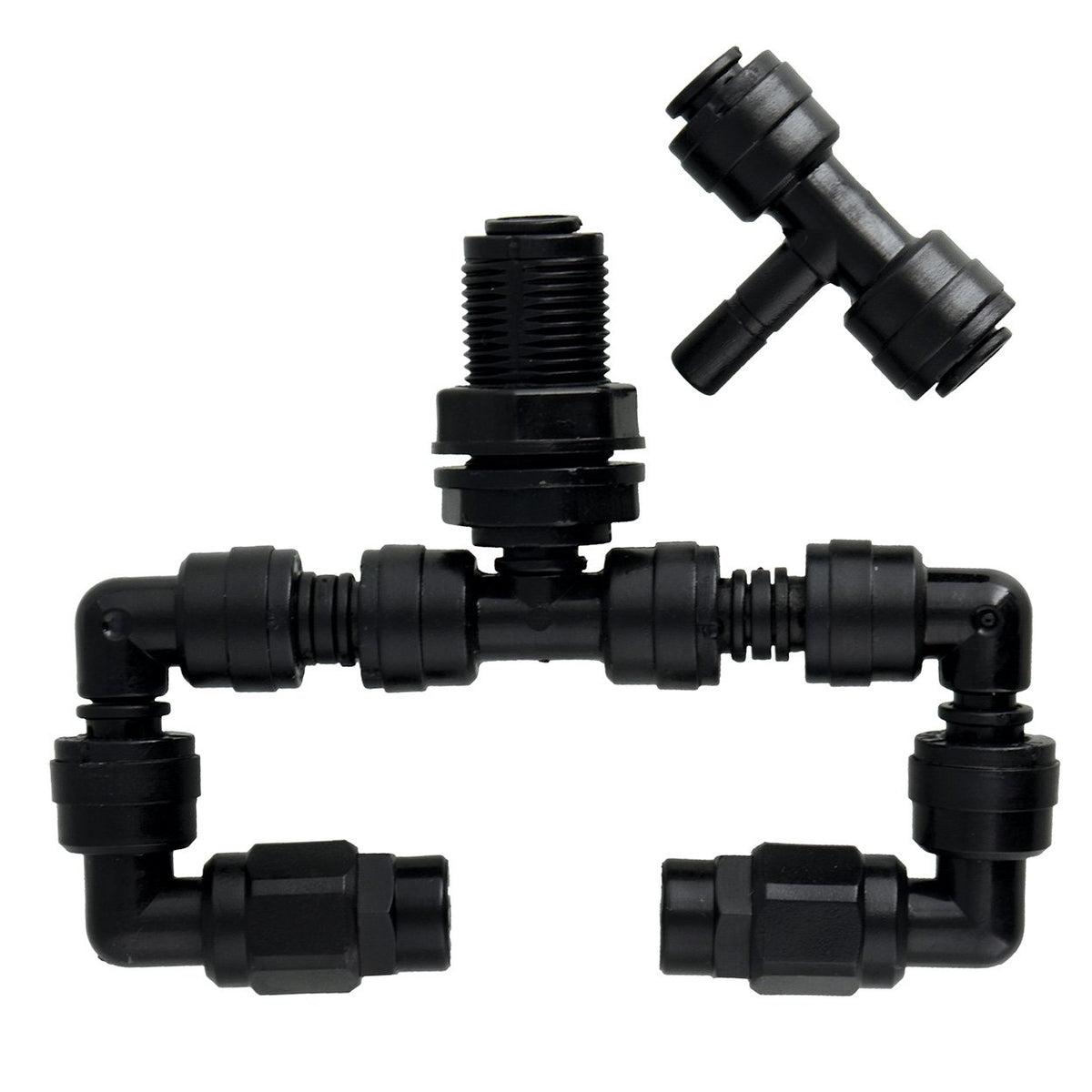 MistKing 22255 T fitting front view showing durable connector and reliable flow