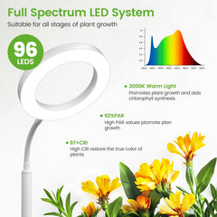 MistyJungle flexible gooseneck detail enabling precise beam direction for seedlings