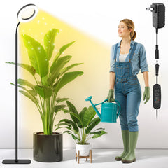 MistyJungle front view of full spectrum grow lamp showing sleek profile and height