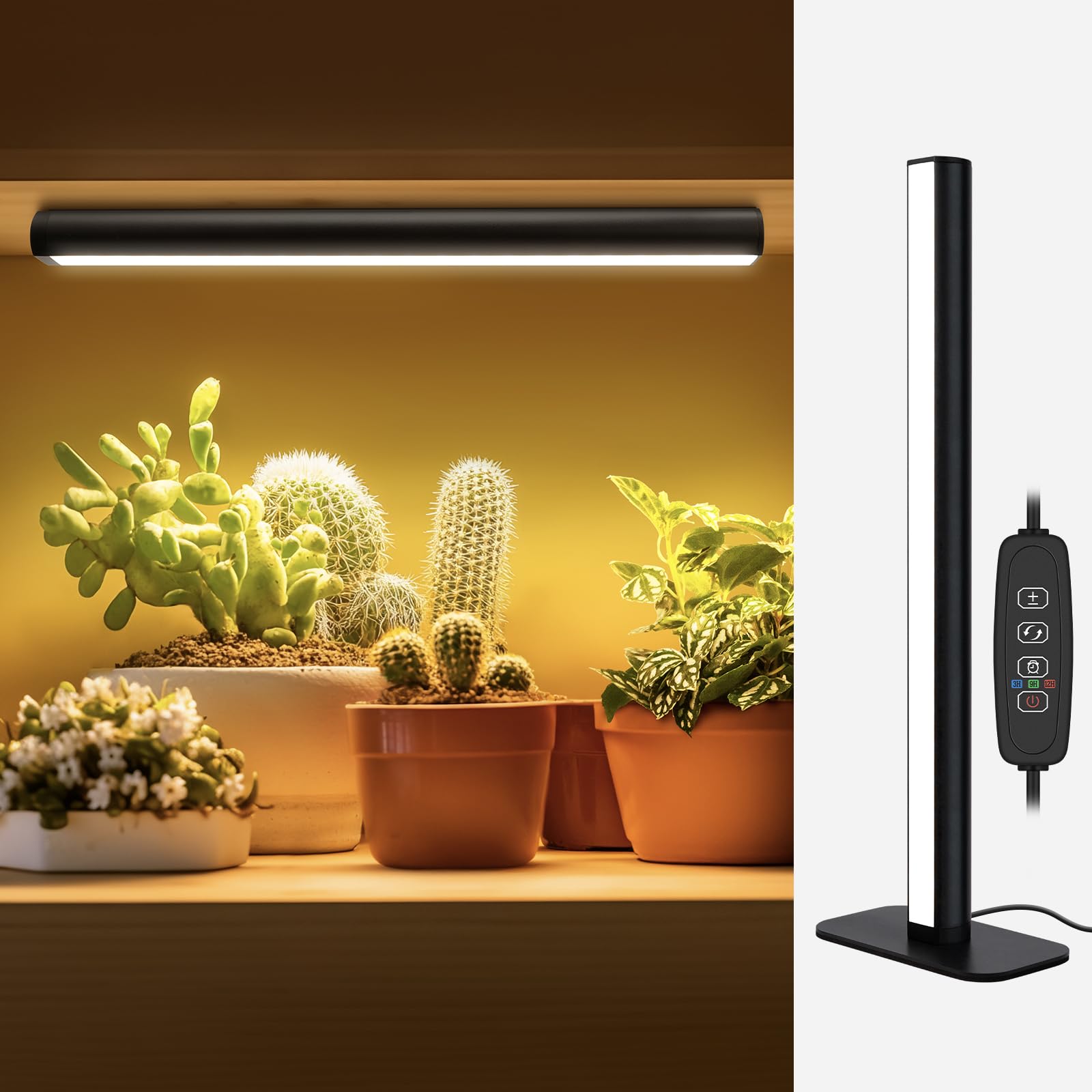 MistyJungle front view of full-spectrum grow light, consistent coverage benefit