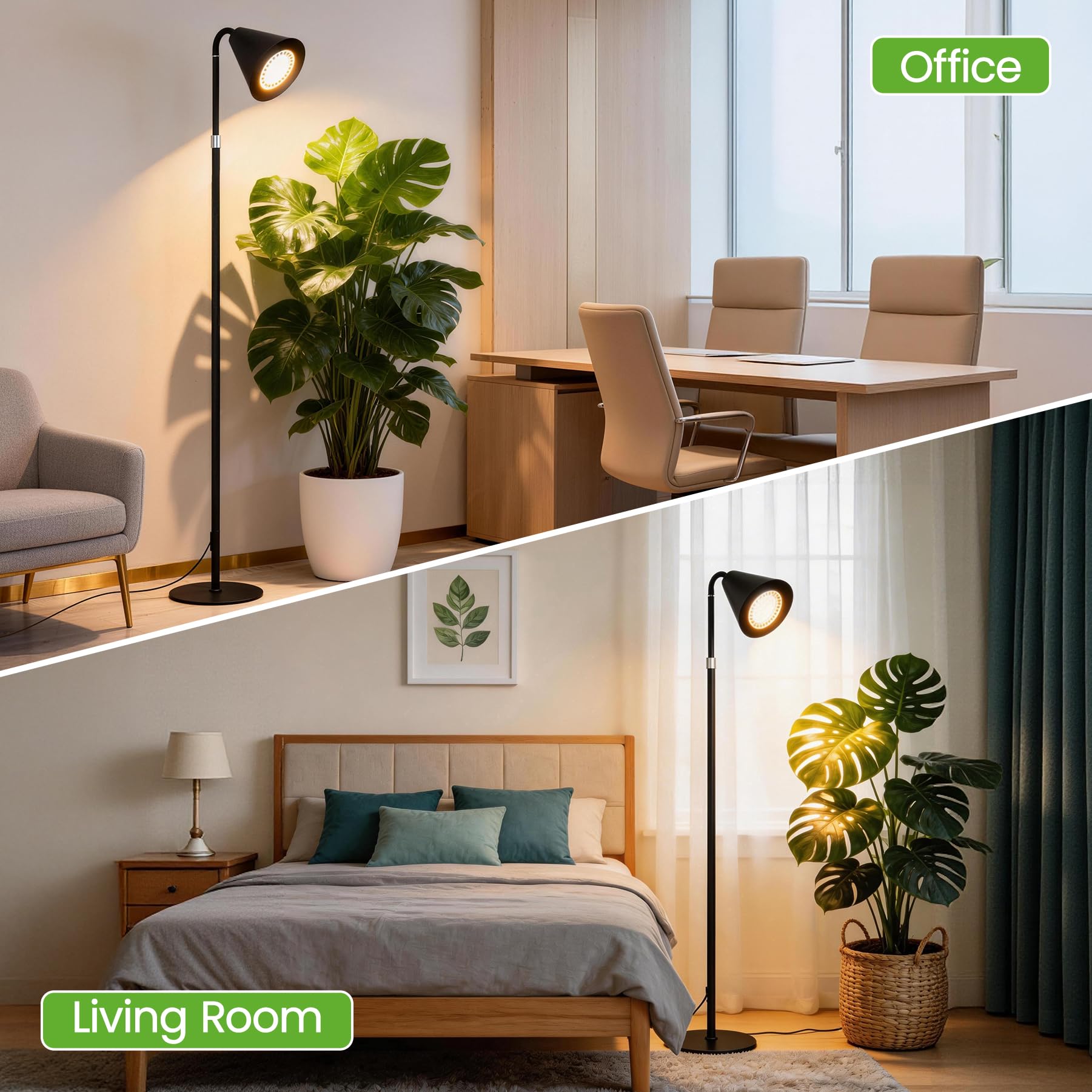 MistyJungle lamp over indoor plant shelf enhancing plant growth visually