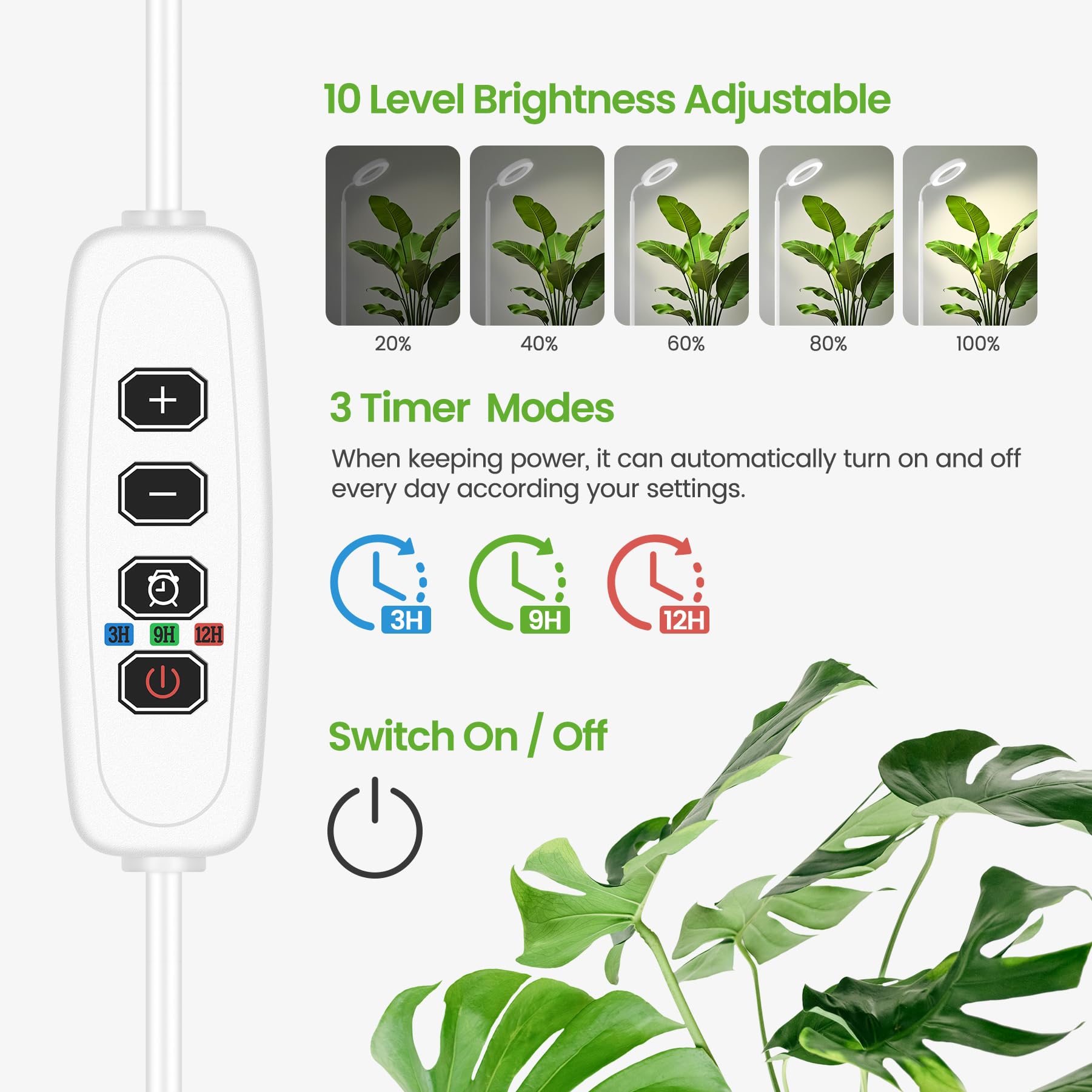MistyJungle sturdy metal base emphasizing anti-tip stability for taller plants
