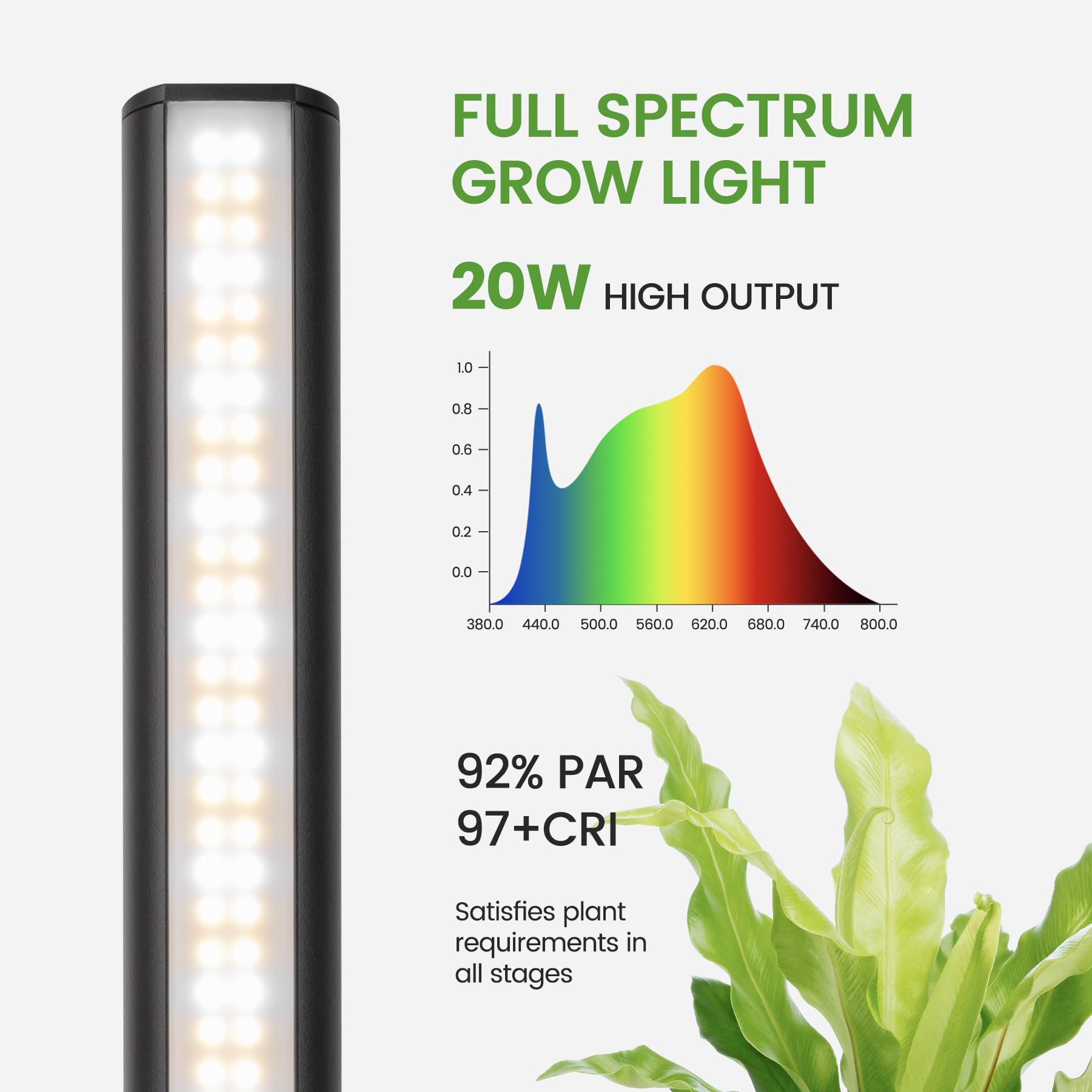MistyJungle mounted on shelf illuminating herbs, space-saving benefit