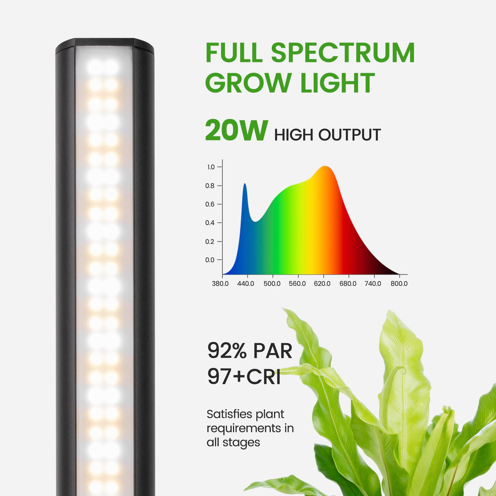 MistyJungle mounted on shelf illuminating herbs, space-saving benefit