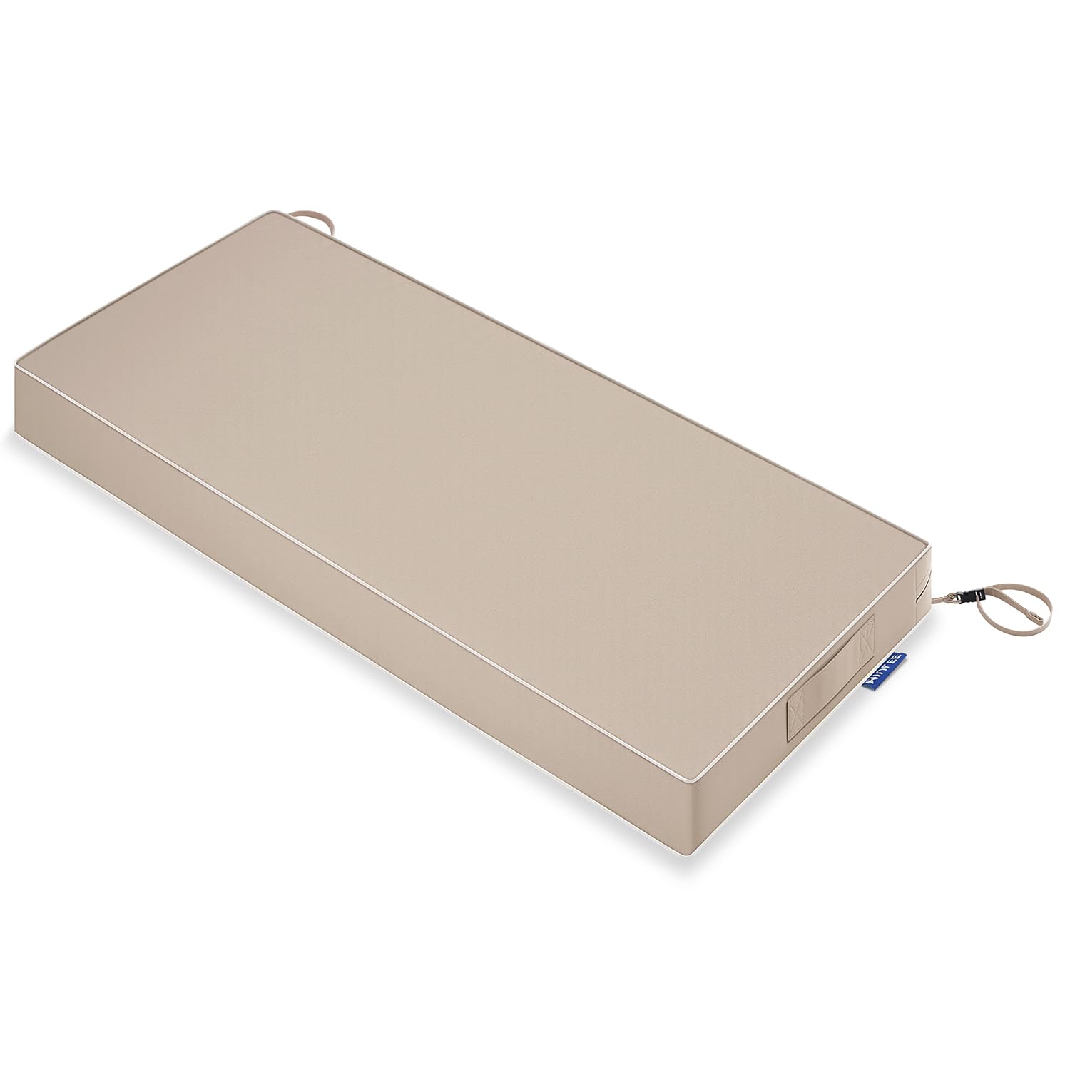MIULEE beige cushion front view showing clean look and weatherproof cover