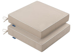 MIULEE beige cushions front view showing neat tailored look and versatile design