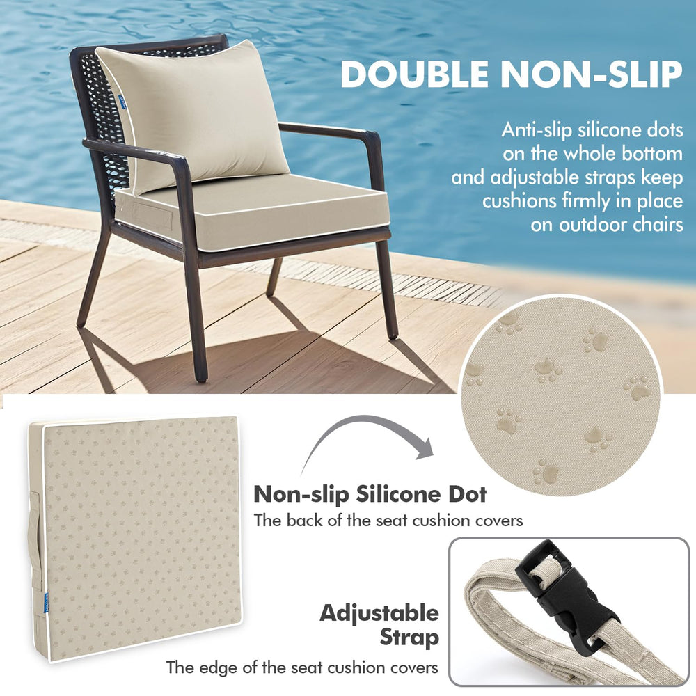 MIULEE underside with anti-slip silicone dots to keep cushion secure
