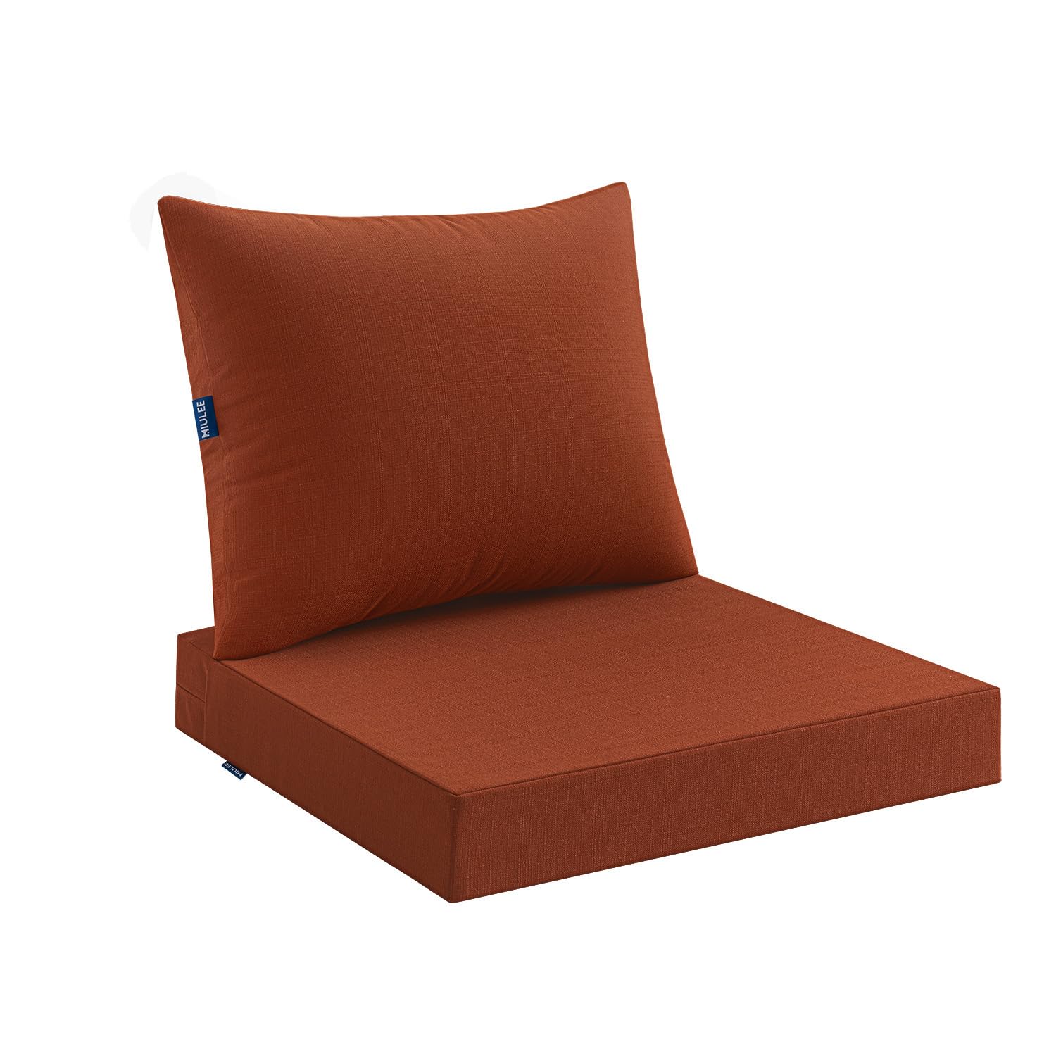 MIULEE burnt orange front view showing vibrant color and tailored seams for curb appeal