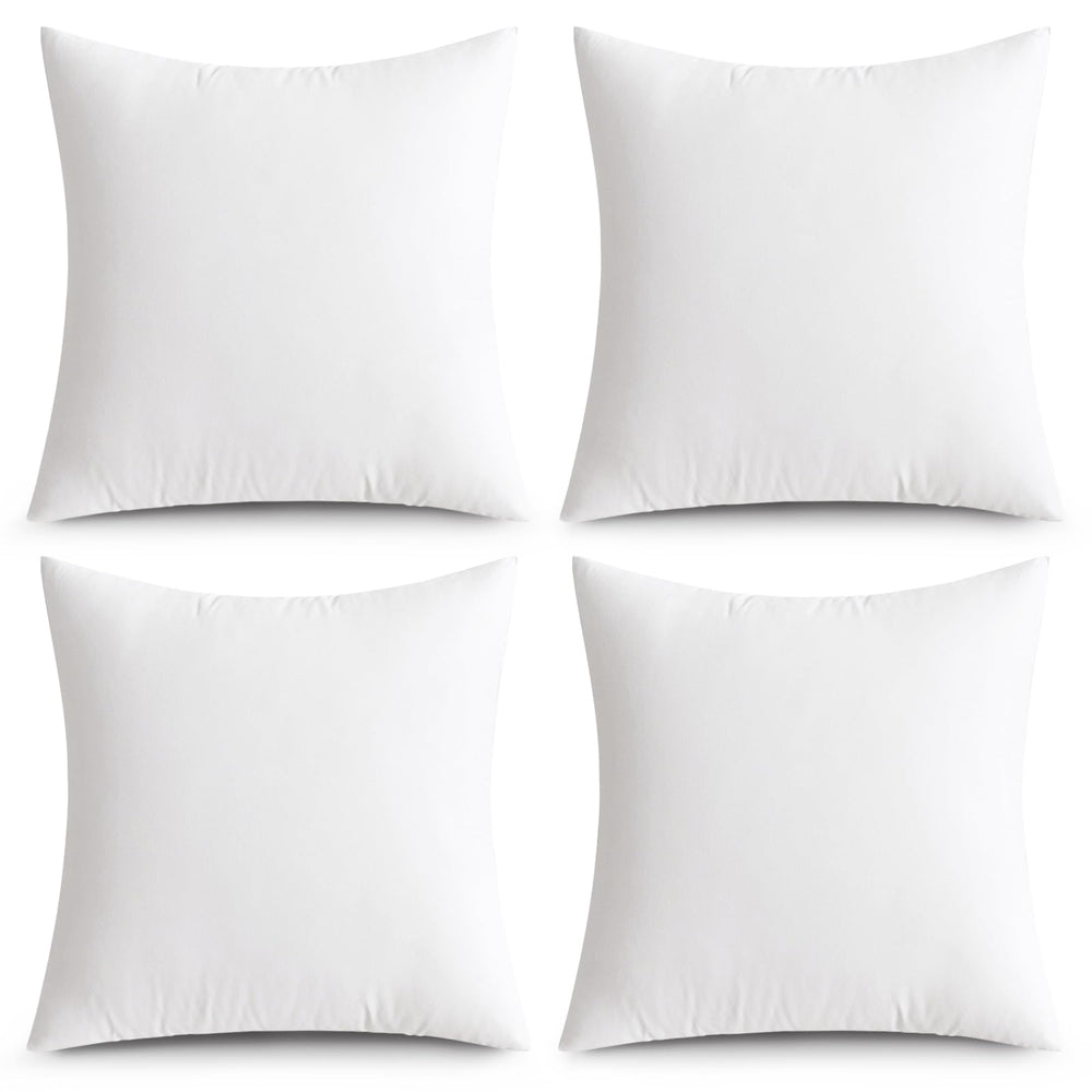 MIULEE front view of four 24x24 pillow inserts showing full set and neat edges