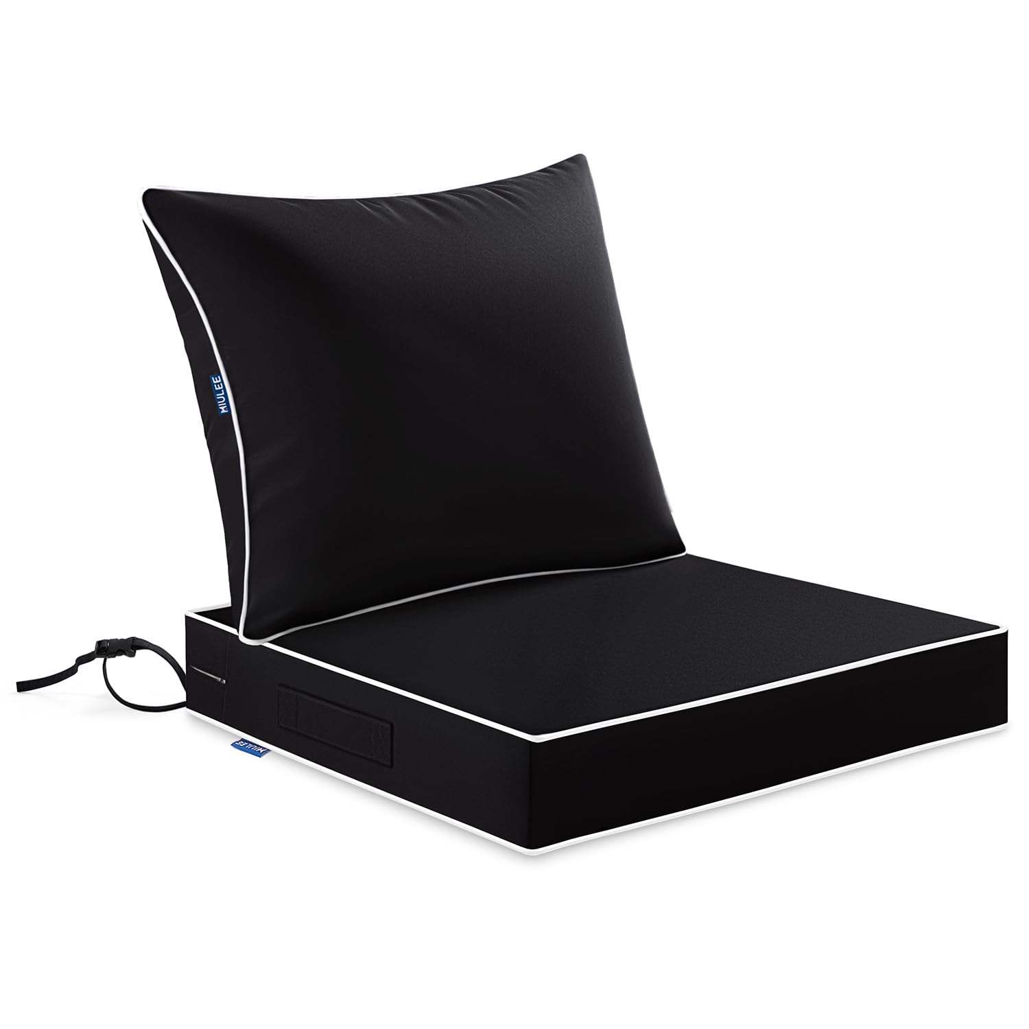 MIULEE front view of cushion on chair showing clean design and comfort
