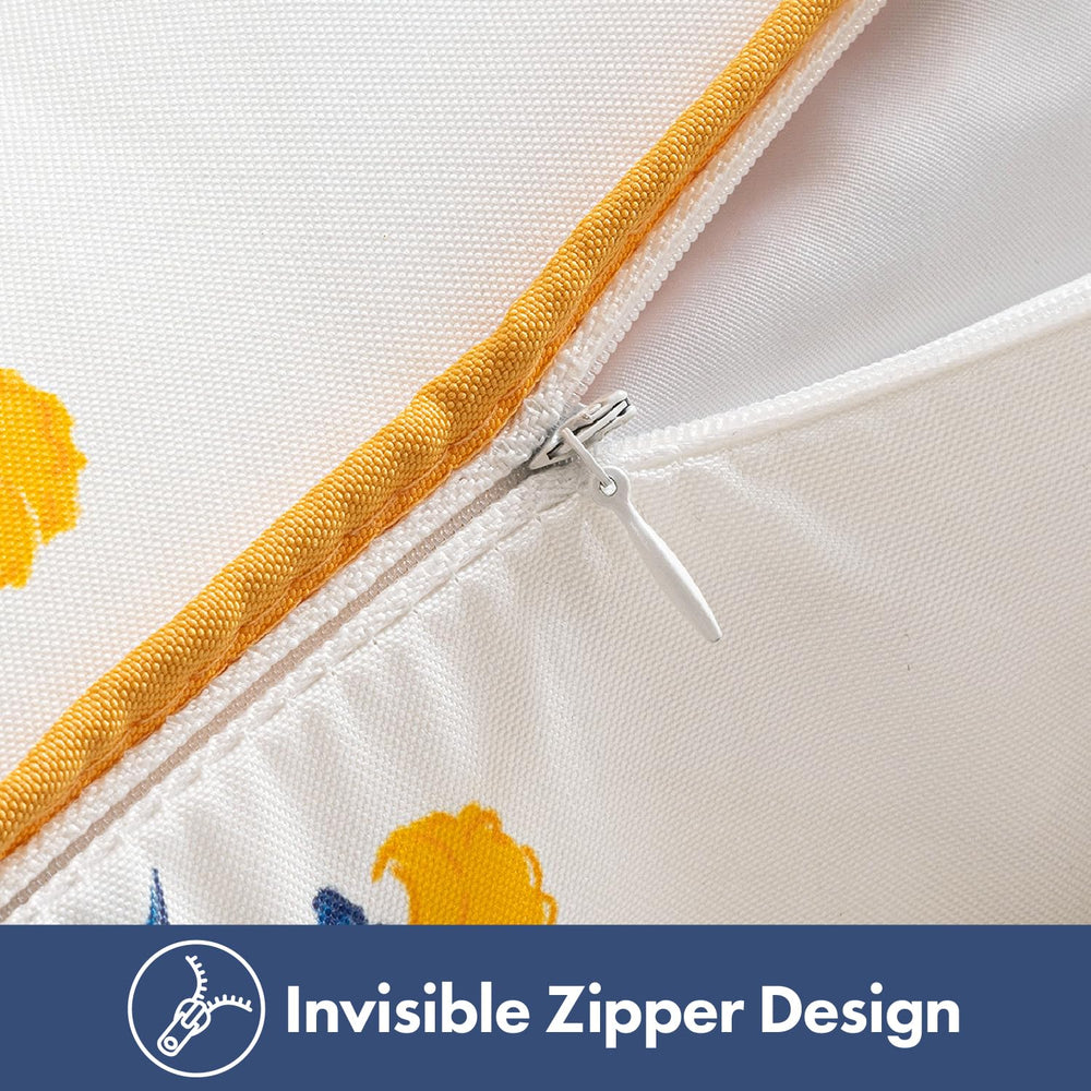 MIULEE hidden zipper detail for easy removal and neat, seamless appearance