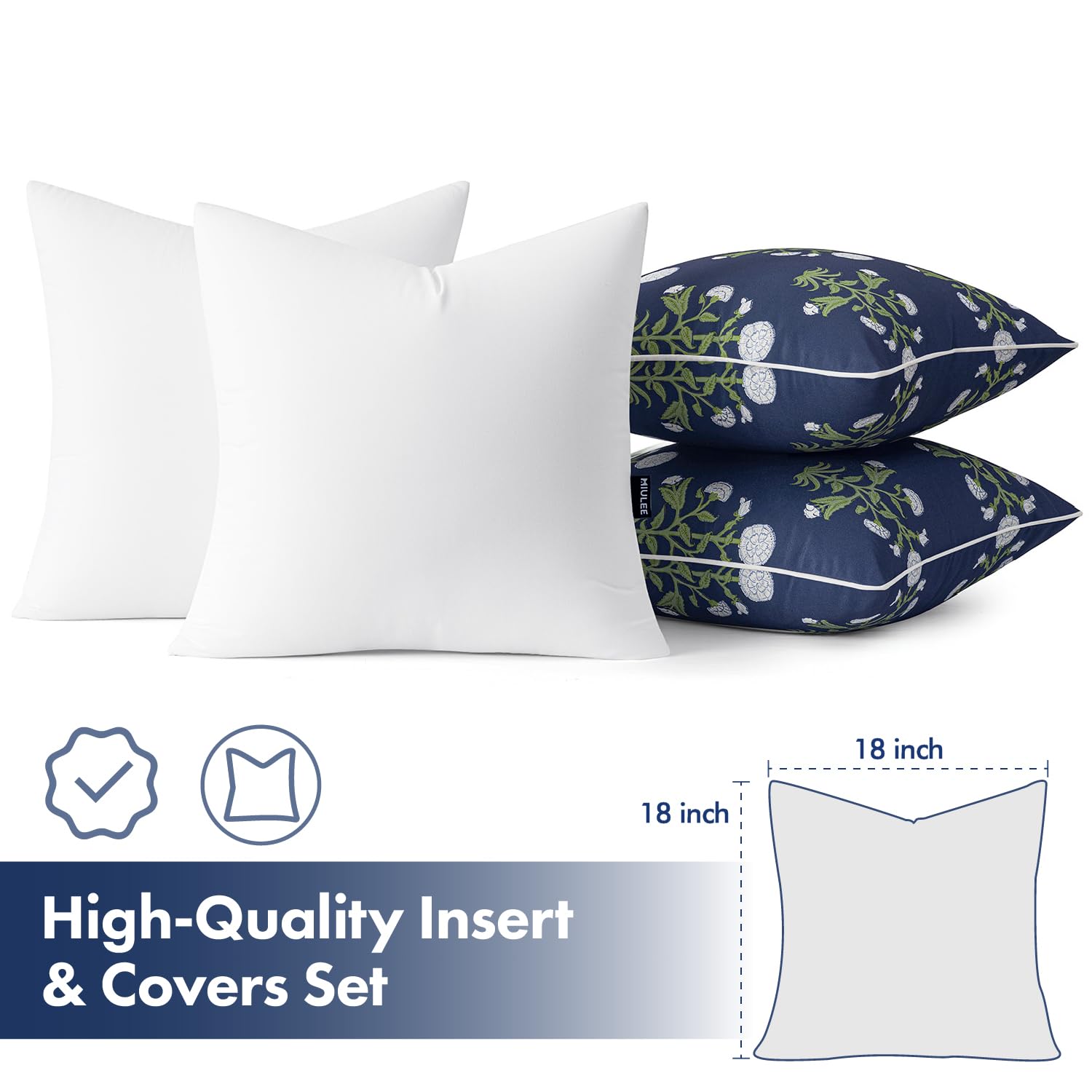 MIULEE cutaway showing PP cotton insert loft and immediate comfort