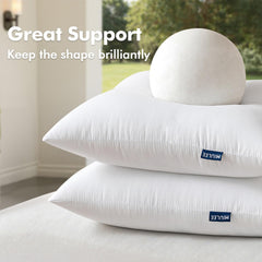MIULEE pillow insert placed on a patio chair for outdoor comfort