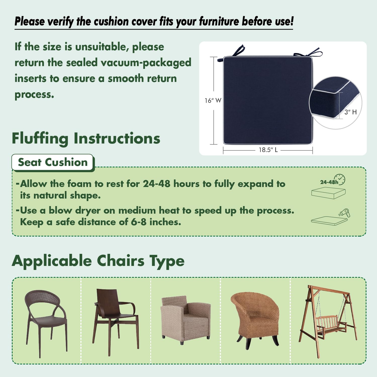 MIULEE cushion next to chair for scale and fit confirmation