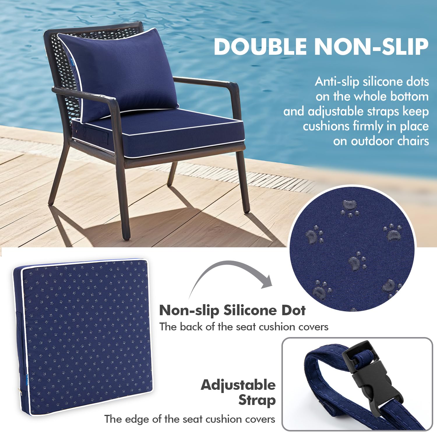MIULEE wide zipper and handle detail for easy removal and convenient transport